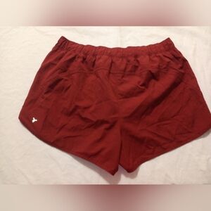 Red Athletic Shorts with Elastic Waistband